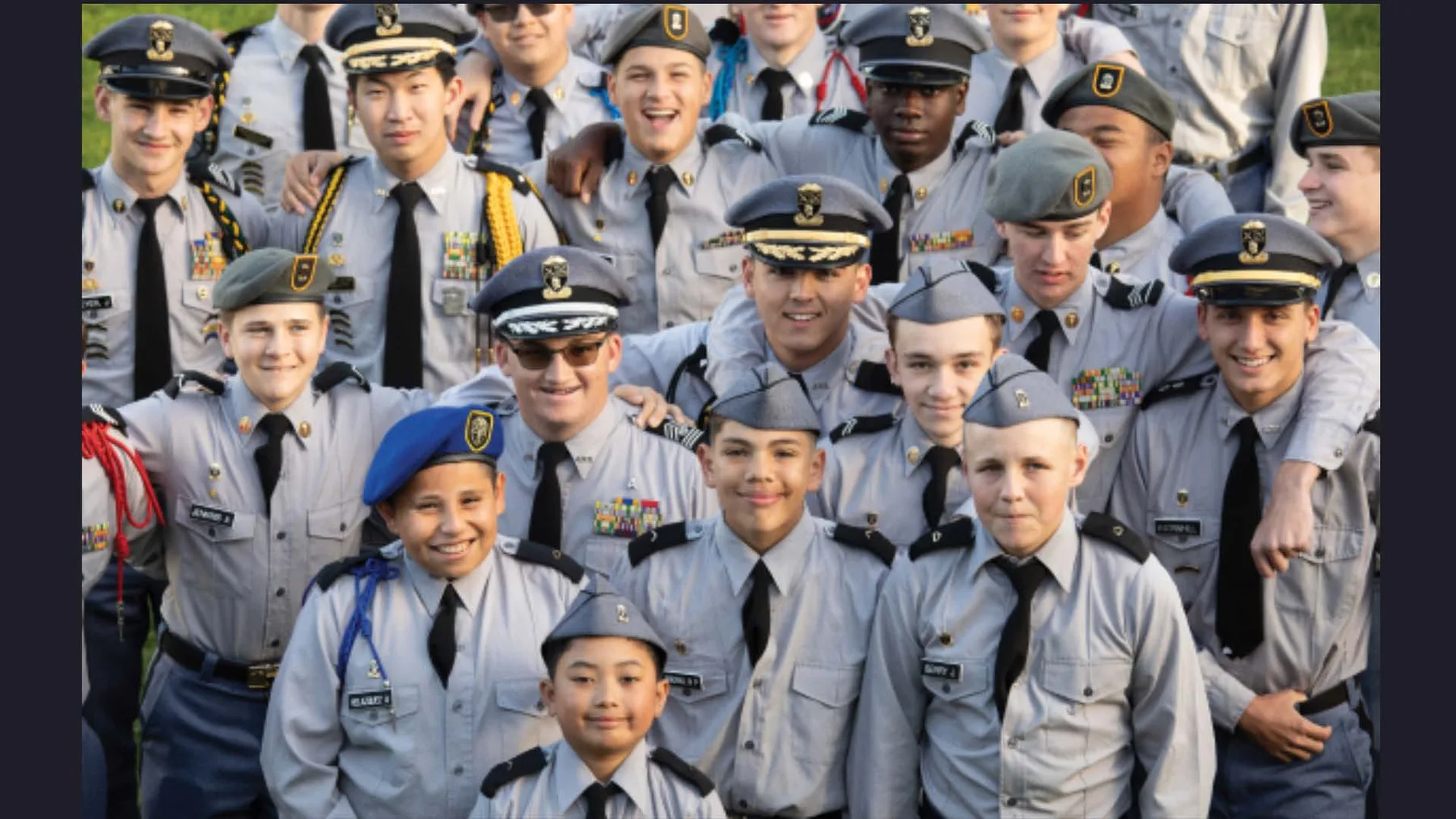 Army and Navy Academy cadets gathered as a community