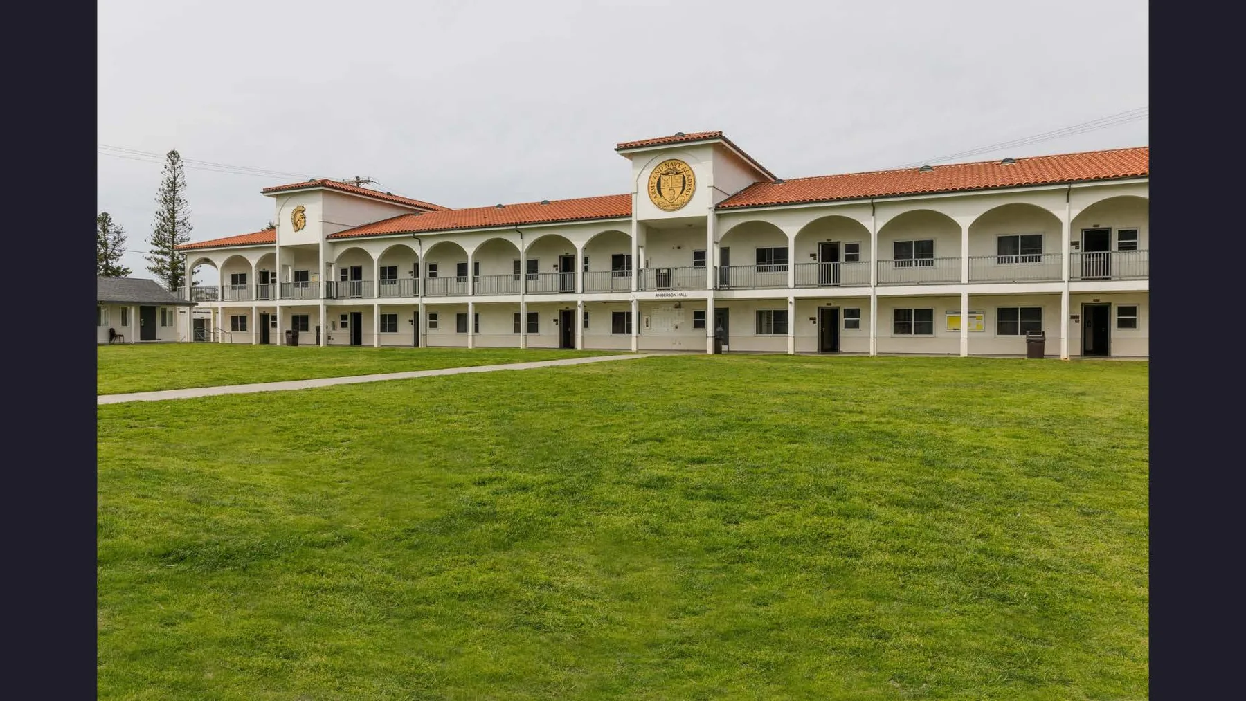Davis Hall and lawn at Army and Navy Academy
