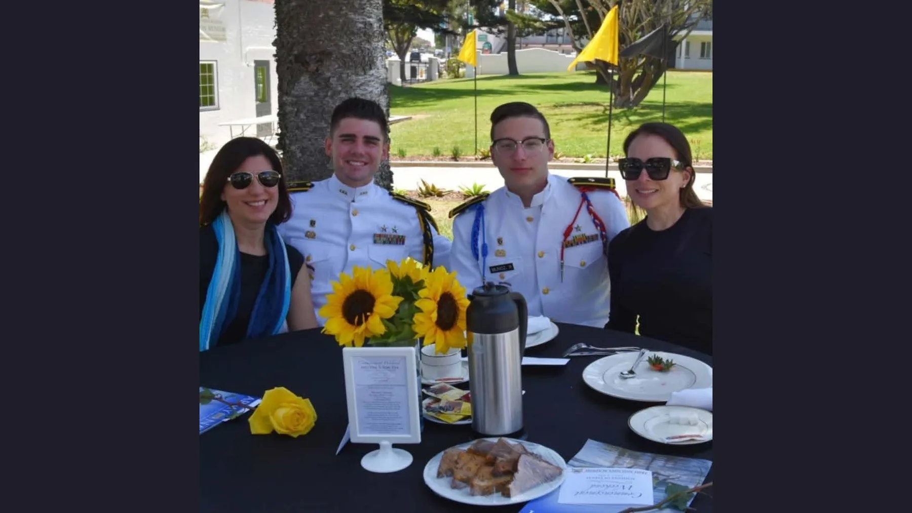 Cadet and family members at an Academy event